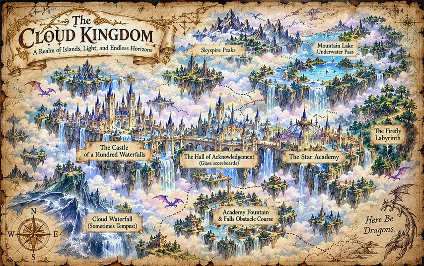 The Cloud Kingdom not long ago, complete and in color