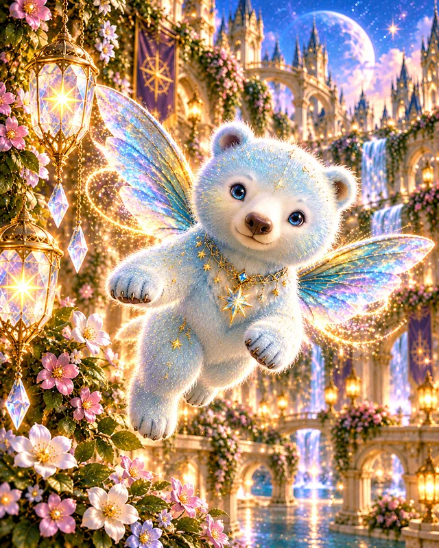 Humming bear sighting 7: Hovering beside a lantern and the blossoms.