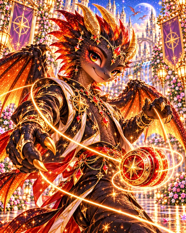 Ember dragon sighting 8: A grin and a trick, all at once.