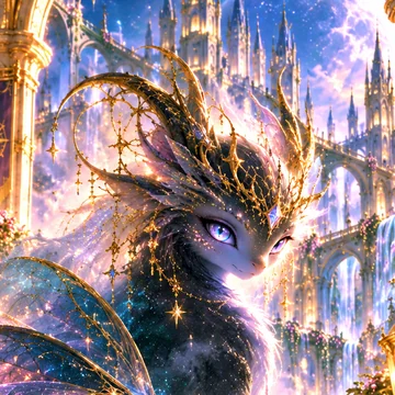A phantom of shadow and starlight, with a delicate crown